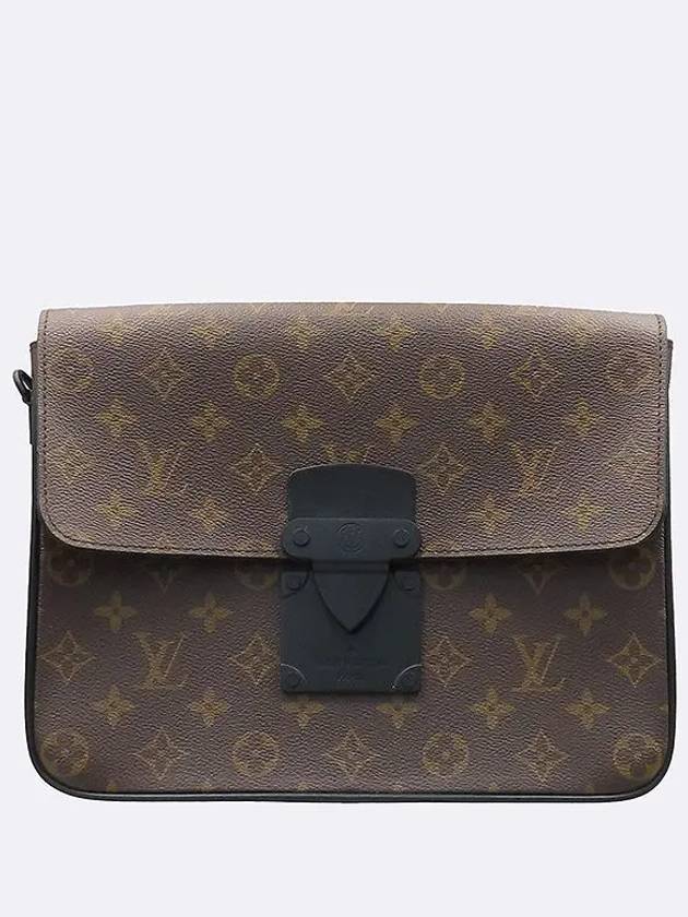 M80560 Monogram Macassar S Lock A4 Pouch and Clutch Wrist Strap Lost - LOUIS VUITTON - BALAAN 2