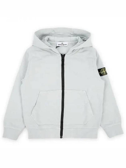 Kids Garment Dyed Heavy Weight Zip Up Hoodie Green - STONE ISLAND - BALAAN 2