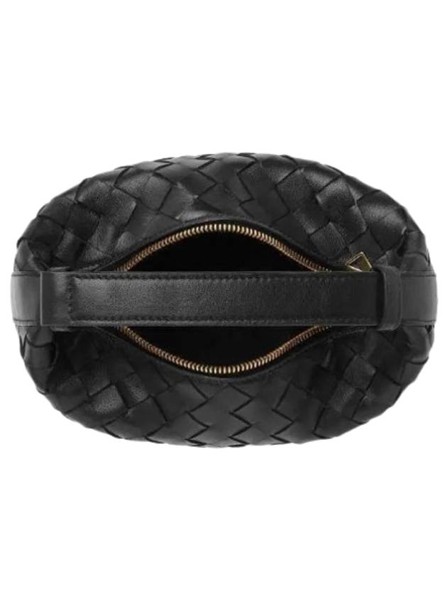 Intrecciato Small Leather Shoulder Bag Black - BOTTEGA VENETA - BALAAN 3