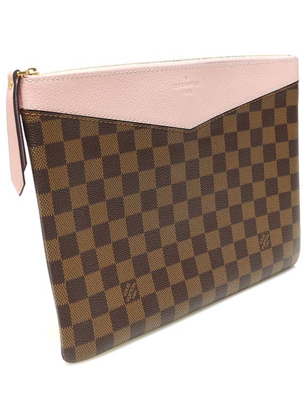 N60261 Damier Eben Canvas Rose Powder Daily Pouch Clutch - LOUIS VUITTON - BALAAN 3