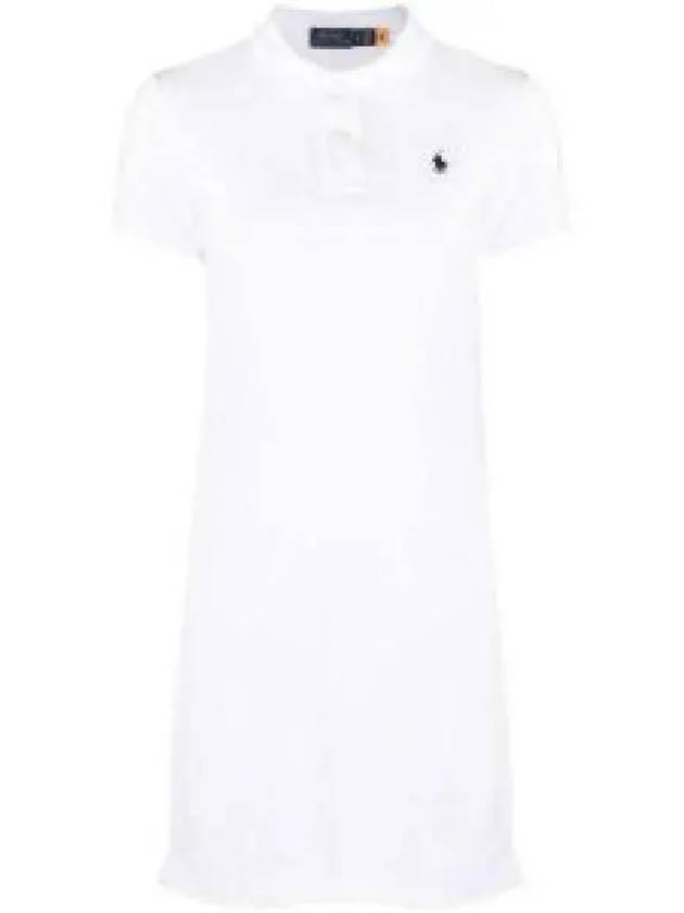 Women's Pony Logo Midi Dress White - POLO RALPH LAUREN - BALAAN 2