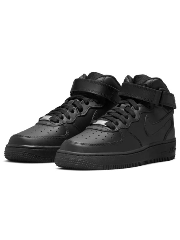 GS Air Force 1 Mid LE Black 314195 004 GS Air Force 1 Mid LE Black - NIKE - BALAAN 3