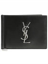 Monogram Money Clip Half Wallet Black - SAINT LAURENT - BALAAN 2