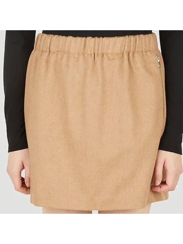 Max Mara Ottavia Camel Wool Mini Skirt Camel - MAX MARA - BALAAN 1