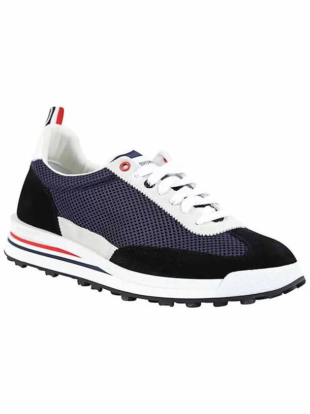 Men's Nylon Tech Runner Low Top Sneakers Blue - THOM BROWNE - BALAAN 4