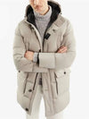 Hooded Down Long Padding Beige - FAY - BALAAN 2