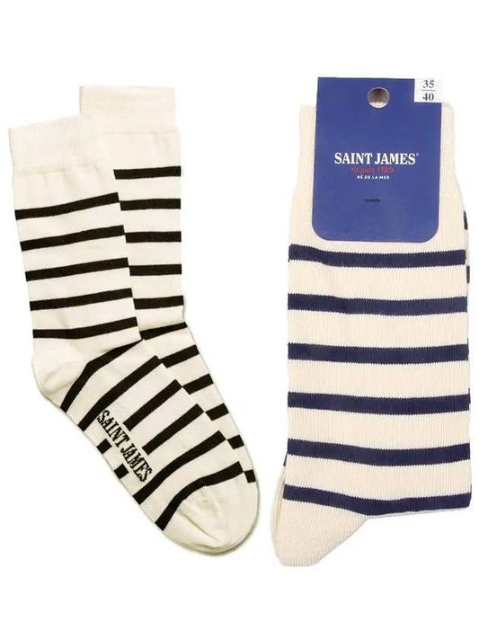 Striped Socks 1194 ECRU MARINE - SAINT JAMES - BALAAN 1