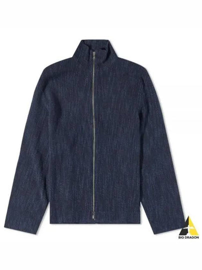 Men's Shrunken Full Zip Polo Zip-Up Cardigan Navy - OUR LEGACY - BALAAN 2