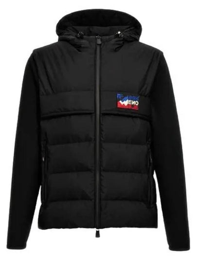 Padded Zip-Up Cardigan Black - MONCLER - BALAAN 2