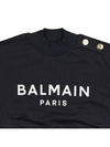 Logo Print Crop Sweatshirt Black - BALMAIN - BALAAN 4