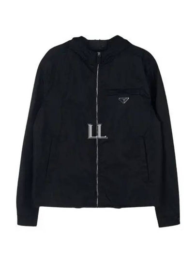 Re-Nylon Hooded Blouson Jacket Black - PRADA - BALAAN 2