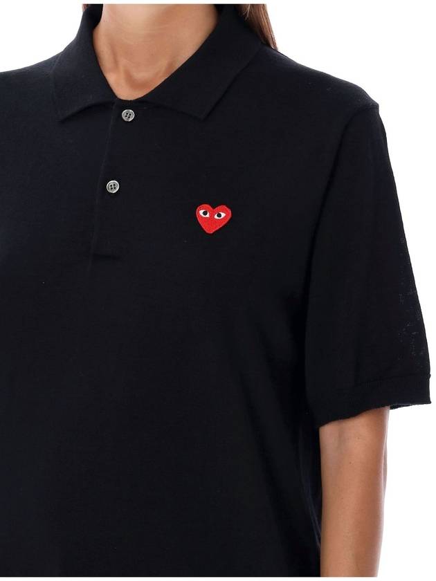 Play Heart Patch Polo Shirt AXN094 - COMME DES GARCONS PLAY - BALAAN 4