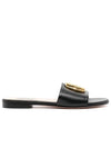 Metal Logo Slippers Black - BALLY - BALAAN 2