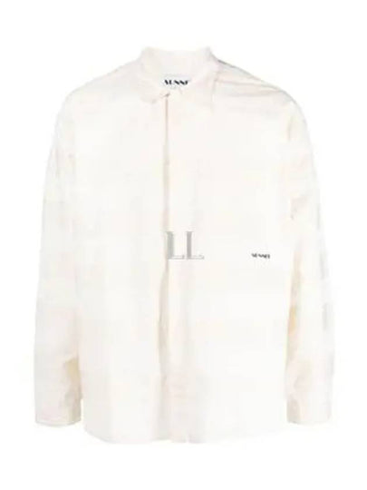 Stripe Oversized Long Sleeve Shirt White - SUNNEI - BALAAN 2