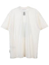 Fantastic Green Sustainable Cotton Short Sleeve T-Shirt Ivory - MSGM - BALAAN 3