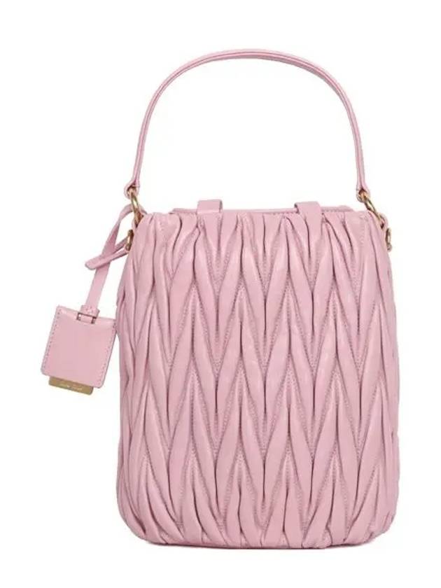 Matelasse Nappa Leather Bucket Bag Alabaster Pink - MIU MIU - BALAAN 3