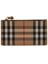 Vintage Check Zipper Card Wallet Brown - BURBERRY - BALAAN 1