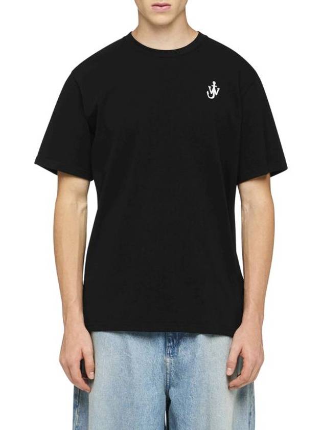 Anchor Embroidery Short Sleeve T-Shirt Black - JW ANDERSON - BALAAN 4