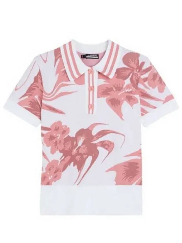 Hedda Knitted Polo Shirt Hibiscus Pink - J.LINDEBERG - BALAAN 2