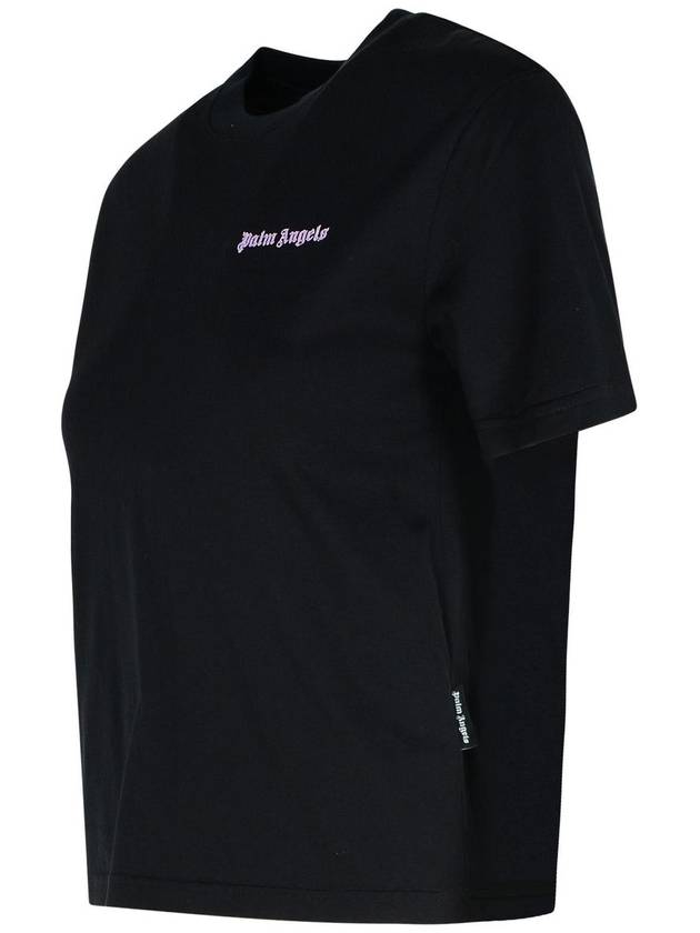 Palm Angels Black Cotton T-Shirt - PALM ANGELS - BALAAN 3