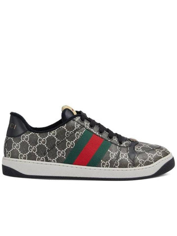 Screener Vintage Logo Wep Low Sneaker Black Grey Supreme - GUCCI - BALAAN 1