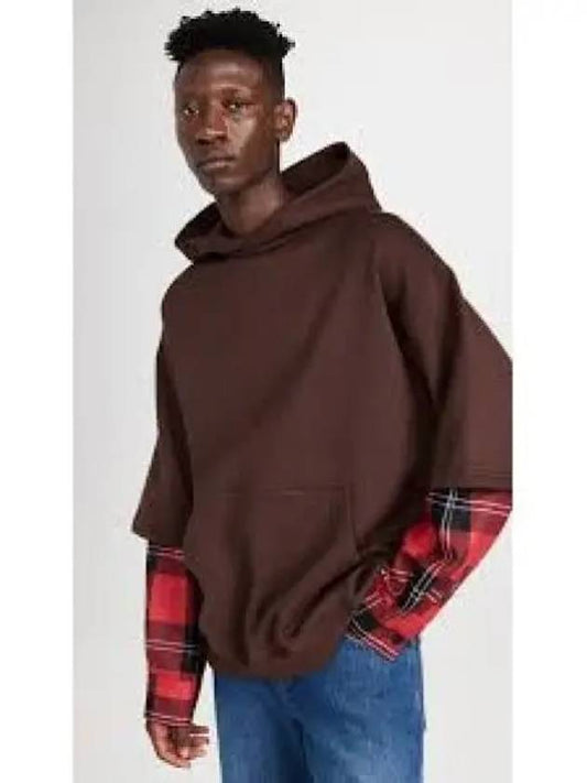 layered sweatshirt hood brown - MARNI - BALAAN 2