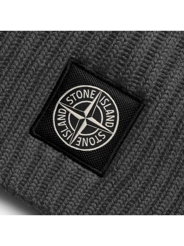 Logo Wool Snood Muffler Dark Grey - STONE ISLAND - BALAAN 5