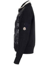 Padded Cotton Cardigan Black - MONCLER - BALAAN 5