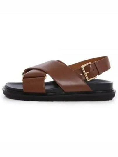 Fussbett Leather Sandals Brown - MARNI - BALAAN 2