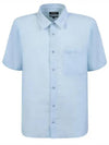 Bellini Linen Short Sleeve Shirt Blue - A.P.C. - BALAAN 2