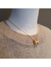 Mini Pop H Pendant Necklace Gold Rose Dragee - HERMES - BALAAN 7