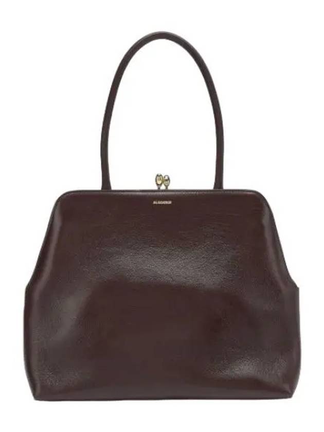 Goji Medium Leather Shoulder Bag Brown - JIL SANDER - BALAAN 2