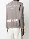 Men's logo print crew neck gray sweatshirt NUW20296 019 - IH NOM UH NIT - BALAAN 4