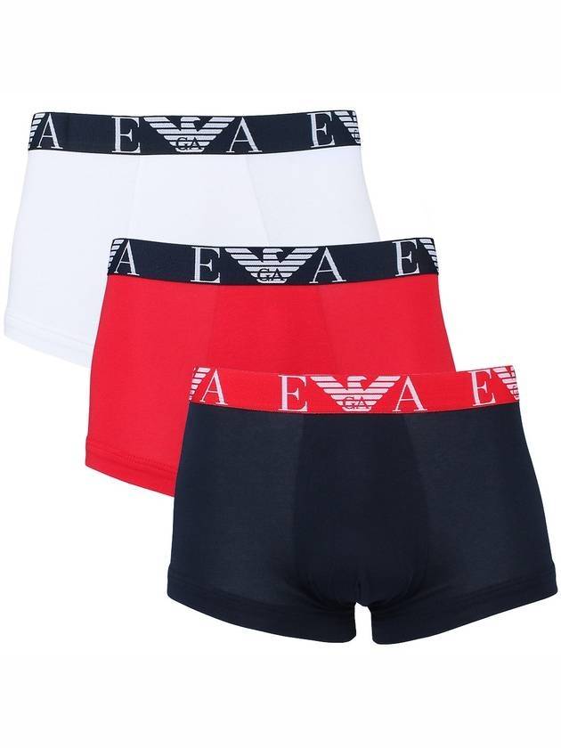 Boxer Logo 3 Type Panties Red White Navy - EMPORIO ARMANI - BALAAN 1