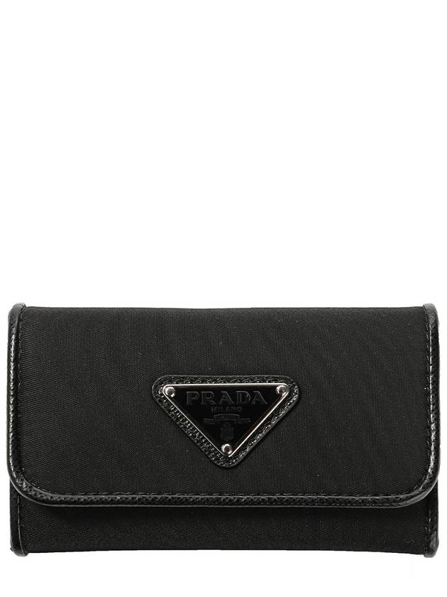 Triangle Logo Key Holder Black - PRADA - BALAAN 1