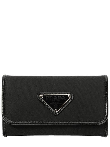 Triangle Logo Key Holder Black - PRADA - BALAAN 1