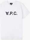 Men's VPC Logo Short Sleeve T-Shirt White - A.P.C. - BALAAN 3