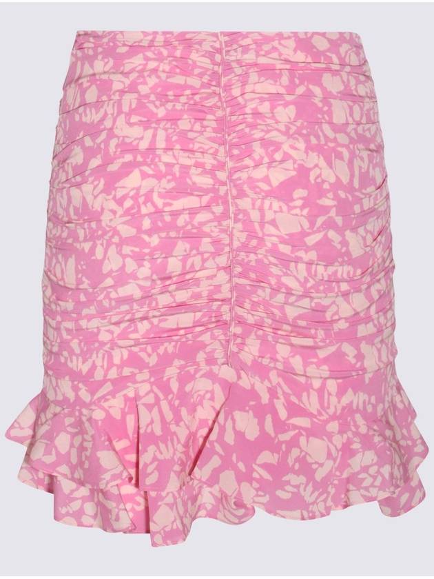 PINK SILK BLEND SKIRT JU0009FAA1J02I40PK - ISABEL MARANT - BALAAN 6