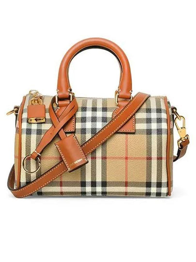 Check Mini Bowling Bag Archive Beige Briar Brown - BURBERRY - BALAAN 2