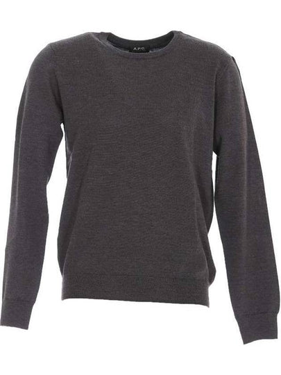 King Merino Wool Knit Top Anthracite Heather - A.P.C. - BALAAN 2