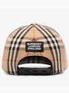 logo applique vintage check ball cap beige - BURBERRY - BALAAN 3