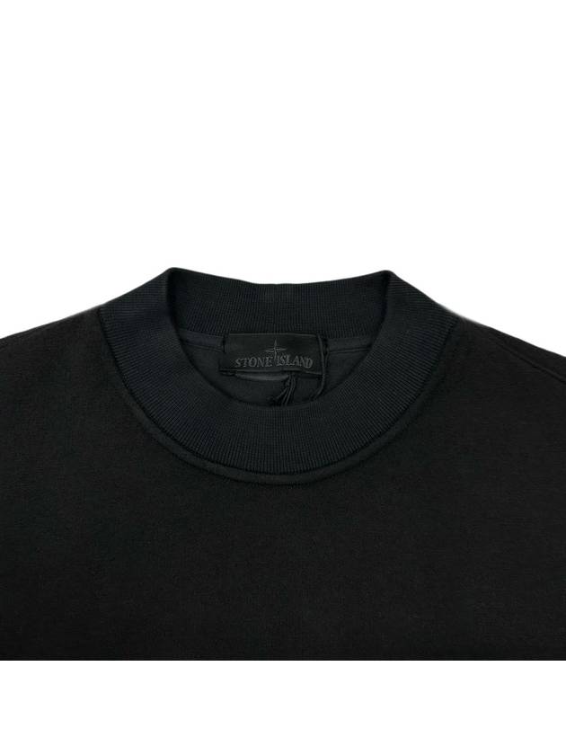 Ghost Piece Cotton Jersey Crew Neck Sweatshirt Black - STONE ISLAND - BALAAN 6