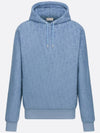 Oblique Relaxed Fit Terry Cotton Jacquard Hoodie Blue - DIOR - BALAAN 3