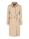 Check Belt Cotton Single Jacket Beige - BURBERRY - BALAAN 2