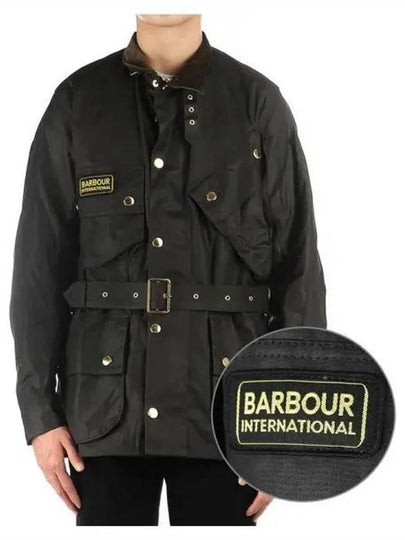 Men's International Original Wax Belt Jacket Sage - BARBOUR - BALAAN 2