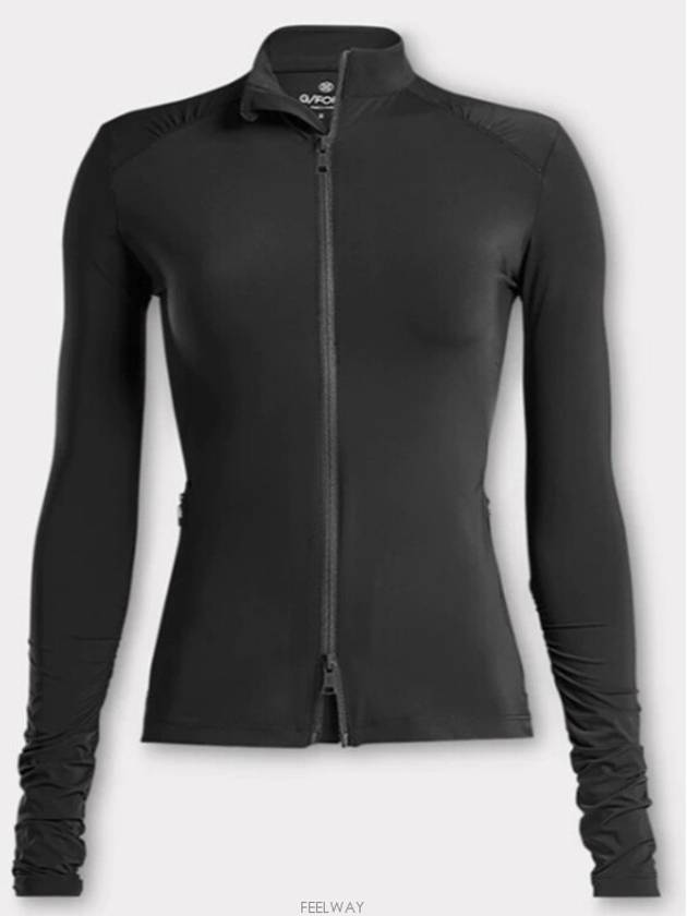 Women's Featherweight Silky Tech Nylon Full Zip Jacket Black - G/FORE - BALAAN 5