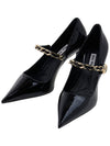 Women's Patent Leather Pumps Heel Black - MIU MIU - BALAAN.