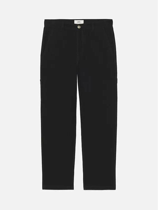 Men's Worker Fit Straight Pants Black - AMI - BALAAN.