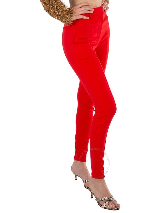 Burberry Ladies Bright Red Stretch Jersey Trousers, Brand Size 6 (US Size 4) - BURBERRY - BALAAN 3