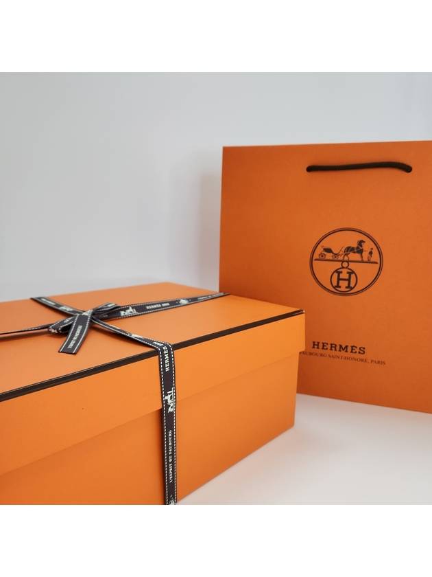 Hermes Chypre H Logo Calfskin Sandals Black - HERMES - BALAAN 10